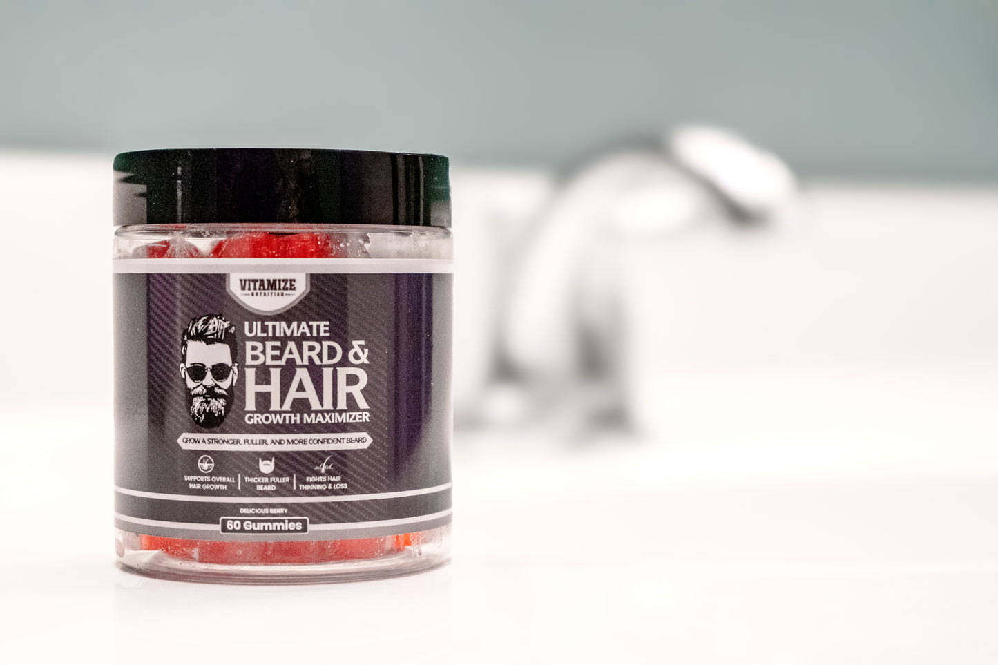Ultimate Beard & Hair Growth Maximizer Gummies – 60ct