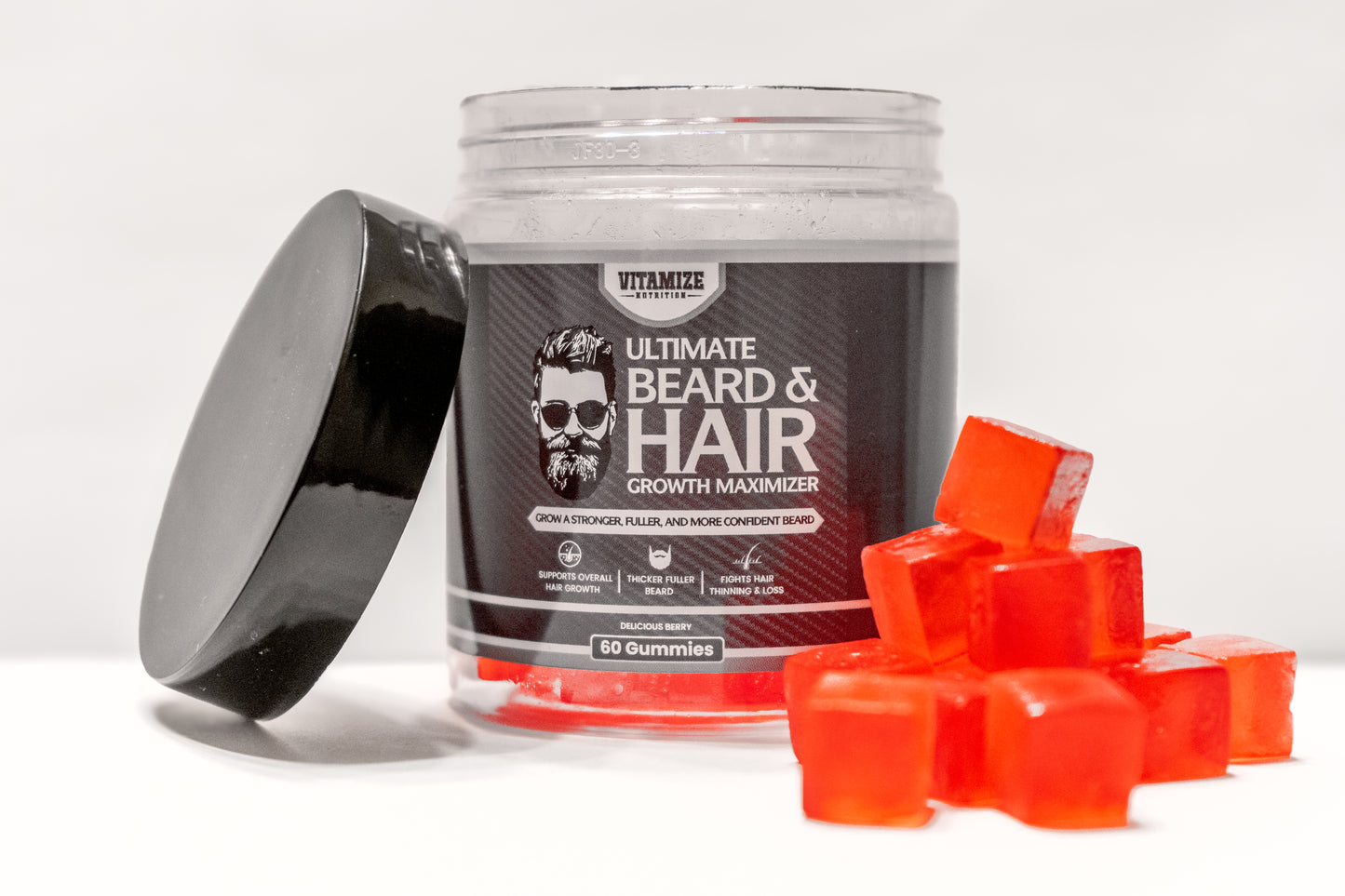 Ultimate Beard & Hair Growth Maximizer Gummies – 60ct